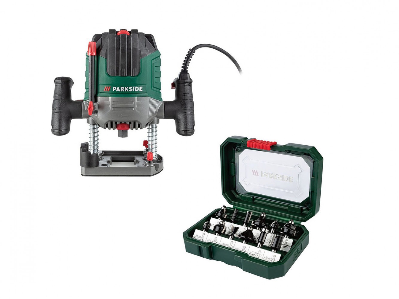 Router Parkside 1200W 11000-30000 Rpm 6/8 Mm 55 Mm Stroke Height